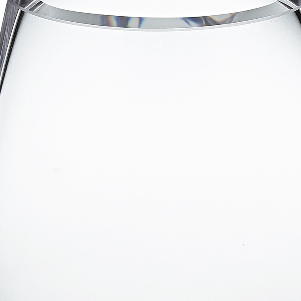 8" Clear Oval Crystal Glass Table Vase HomeRoots