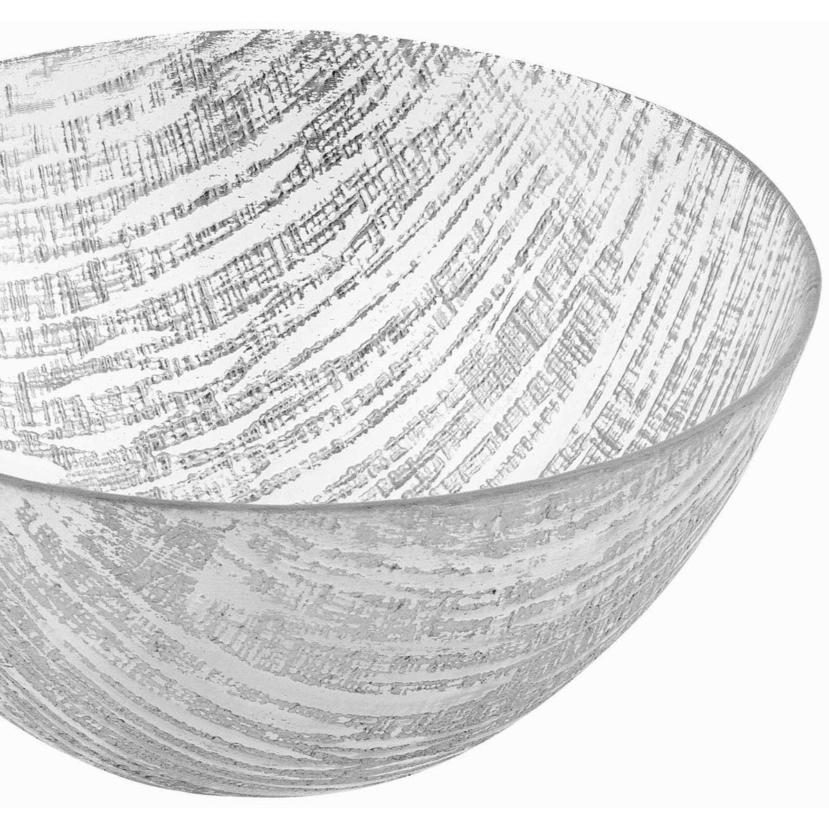 9" Clear And Silver Lead Free Crystal Round Serving Bowl HomeRoots