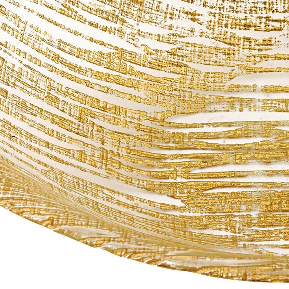 9 Hand Crafted Glass Oval Gold Salad Or Centerpiece Bowl HomeRoots