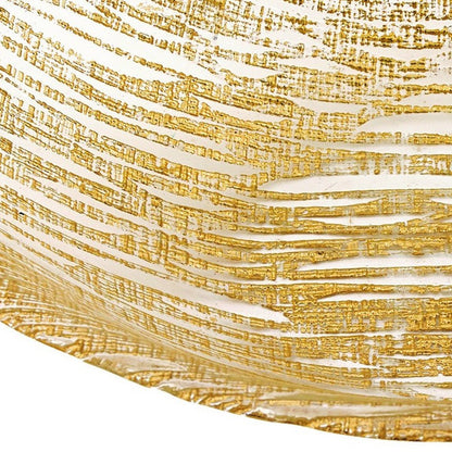 9 Hand Crafted Glass Oval Gold Salad Or Centerpiece Bowl HomeRoots