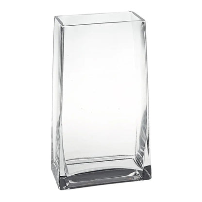8" Crystal Glass Clear Rectangle Table Vase HomeRoots