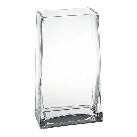 8" Crystal Glass Clear Rectangle Table Vase HomeRoots