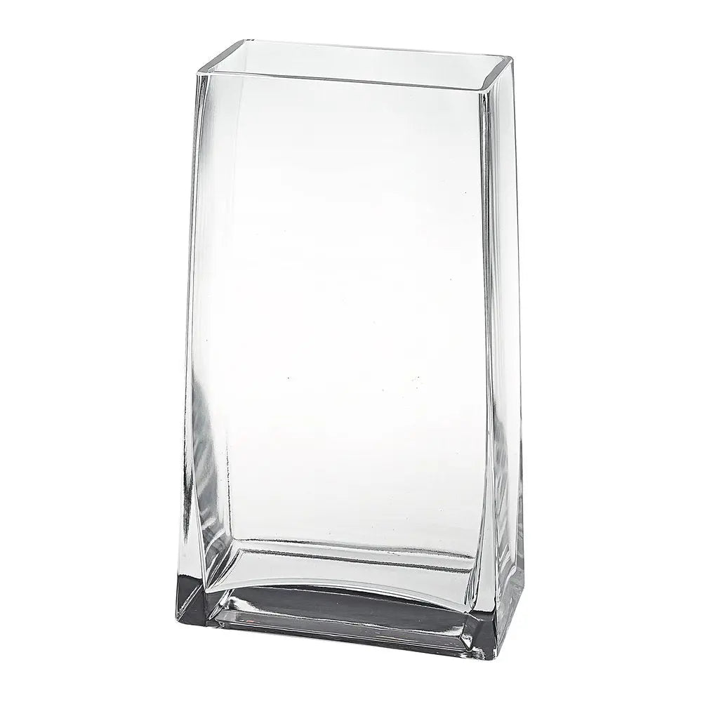 8" Crystal Glass Clear Rectangle Table Vase HomeRoots