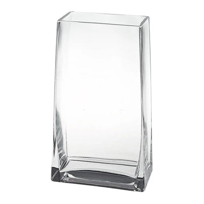 8" Crystal Glass Clear Rectangle Table Vase HomeRoots