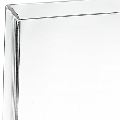 8" Crystal Glass Clear Rectangle Table Vase