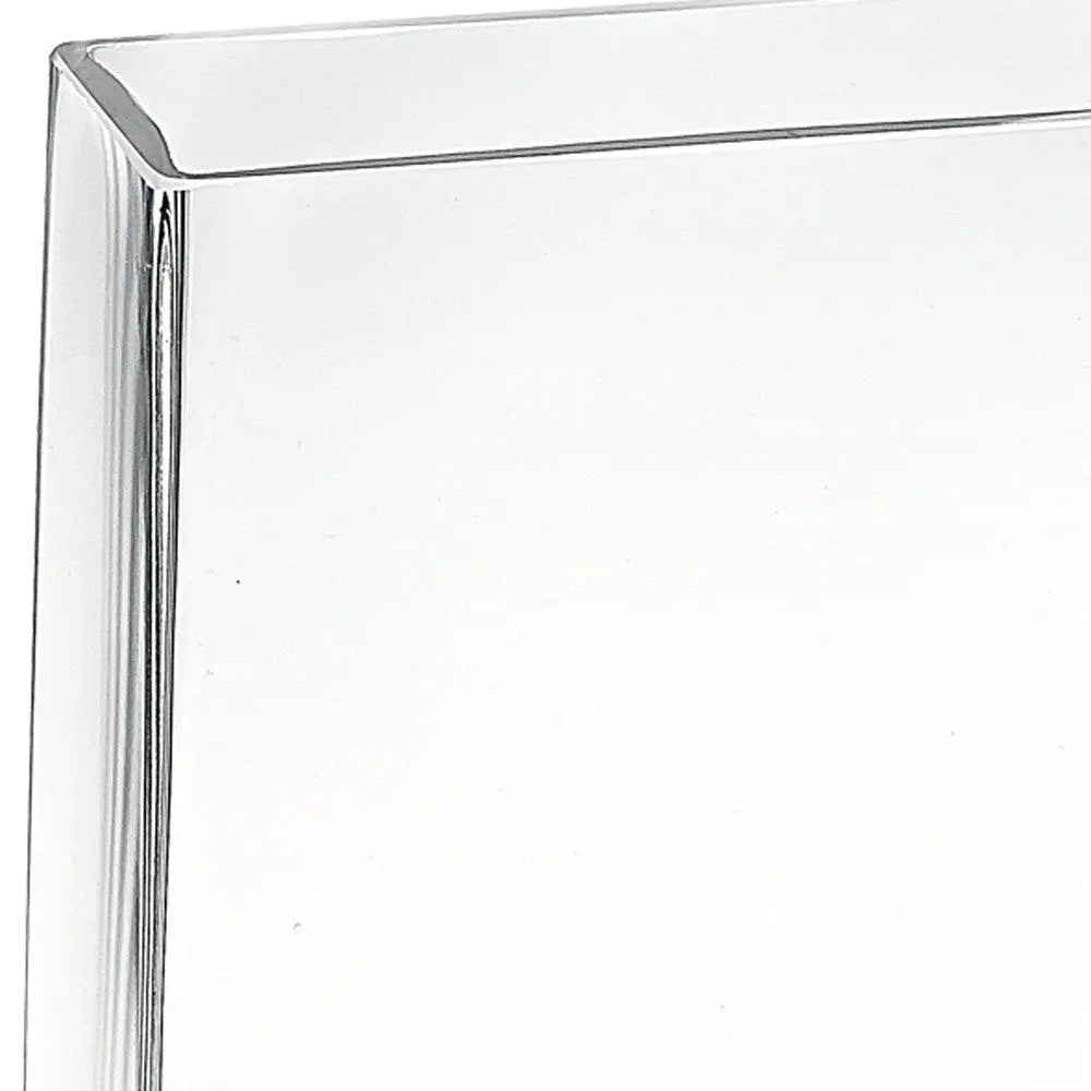 8" Crystal Glass Clear Rectangle Table Vase HomeRoots