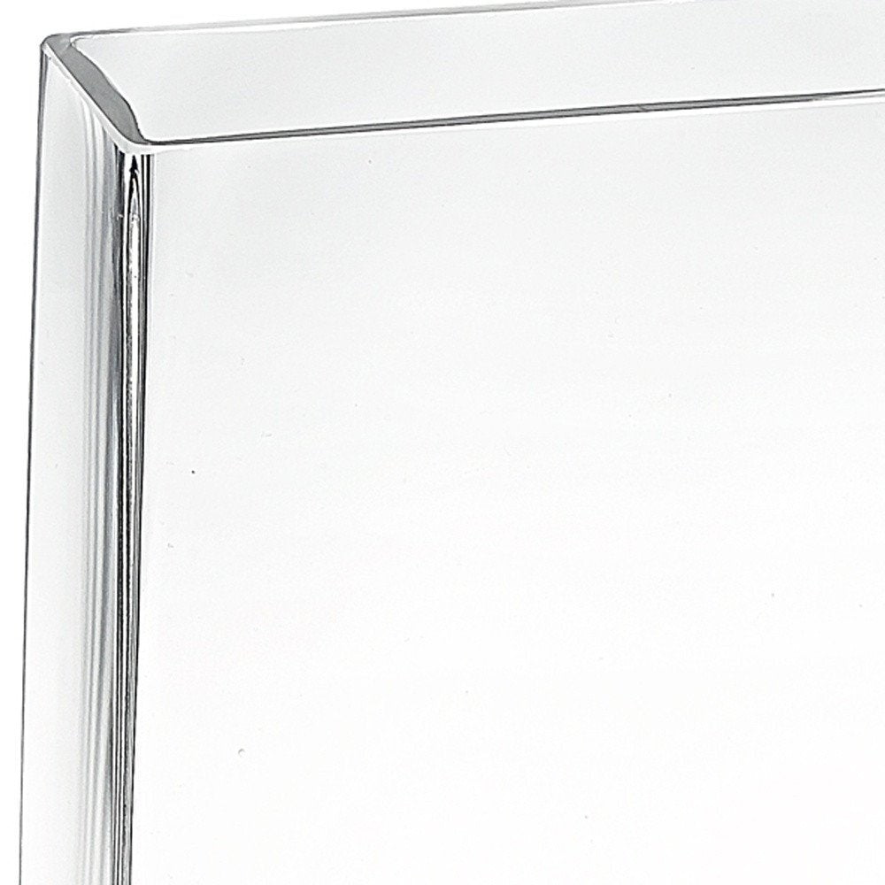 8" Crystal Glass Clear Rectangle Table Vase HomeRoots