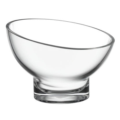 7" Clear Mouth Blown Slant Edge Glass Candy Bowl HomeRoots