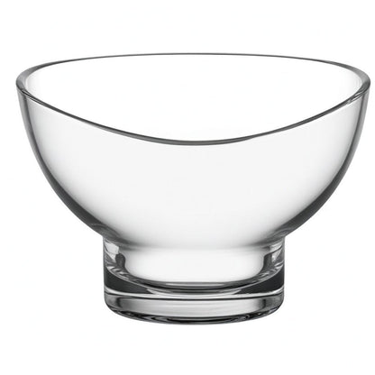 7" Clear Mouth Blown Slant Edge Glass Candy Bowl HomeRoots