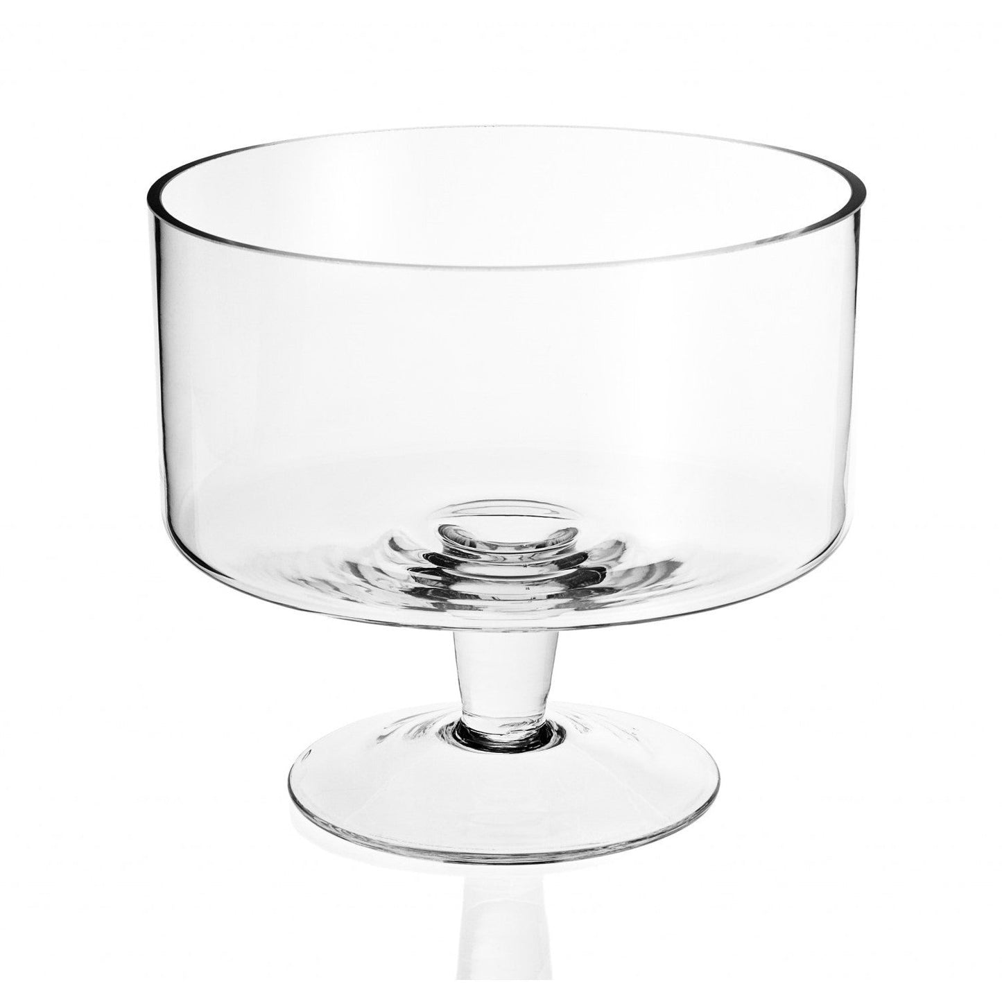 10" Clear Crystal Round Pedestal Trifle Bowl HomeRoots