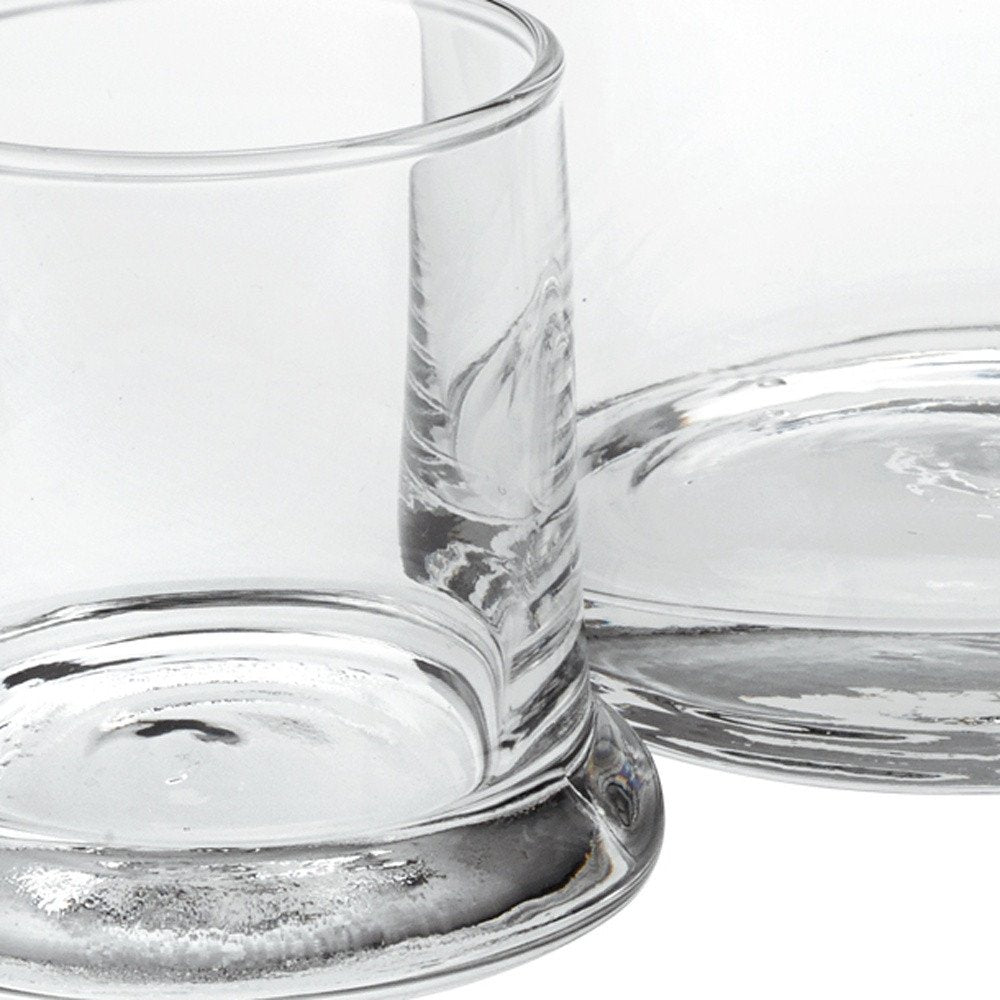 Set of Two Clear Crystal Glass Stemless Carafe And Drinking Glass HomeRoots