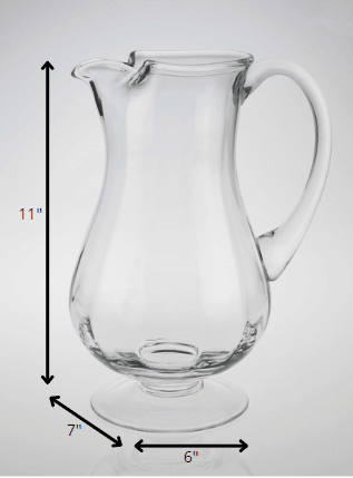 Mouth Blown Lead Free Crystal Pitcher 54 Oz - FurniFindUSA