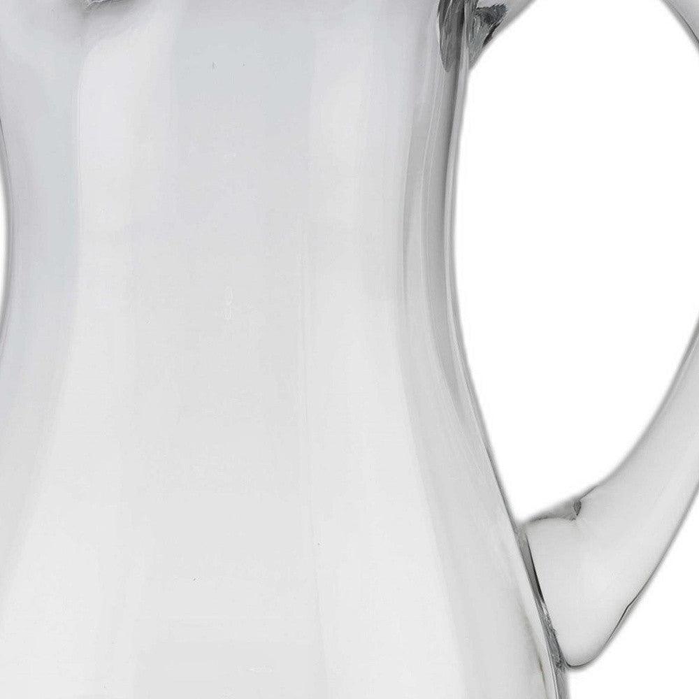 Mouth Blown Lead Free Crystal Pitcher 54 Oz - FurniFindUSA