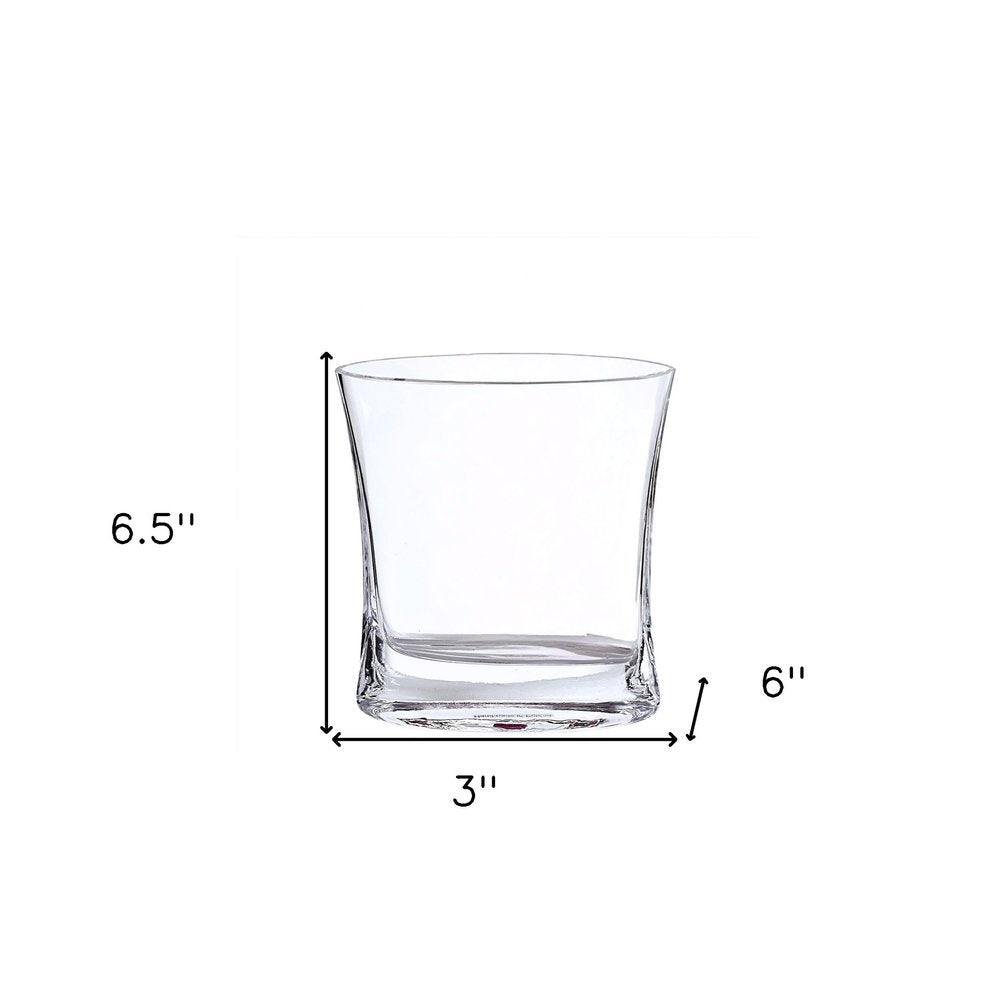 7" Clear Oval Crystal Glass Table Vase HomeRoots