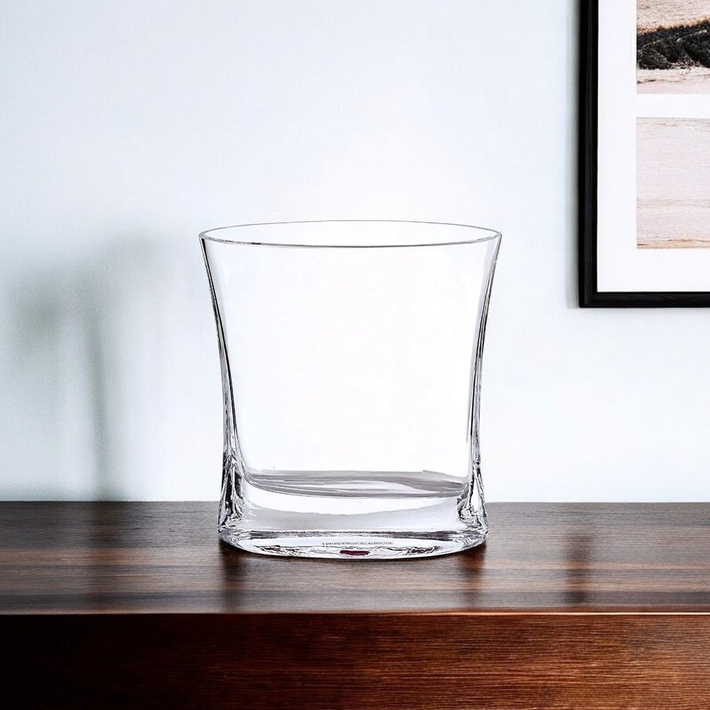 7" Clear Oval Crystal Glass Table Vase HomeRoots