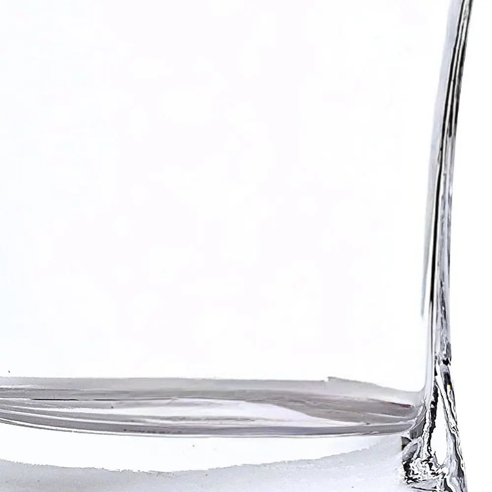 8" Clear Mouth Blown Crystal Pocket Table Vase HomeRoots