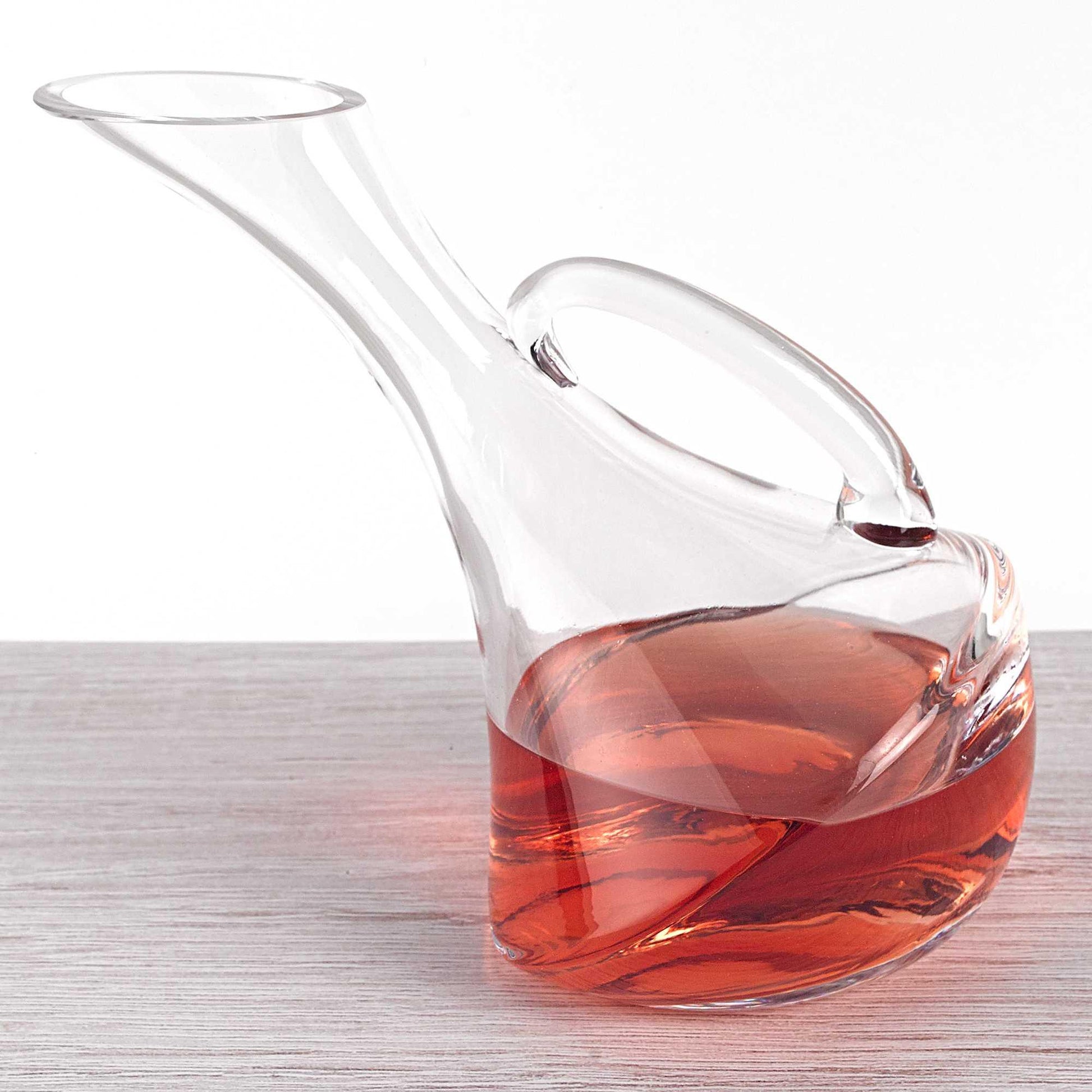 Mouth Blown Glass Wine Carafe 32 Oz - FurniFindUSA