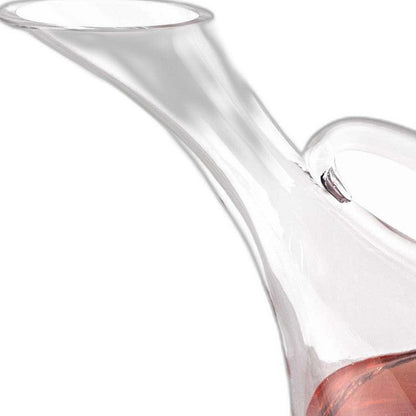 Mouth Blown Glass Wine Carafe 32 Oz - FurniFindUSA