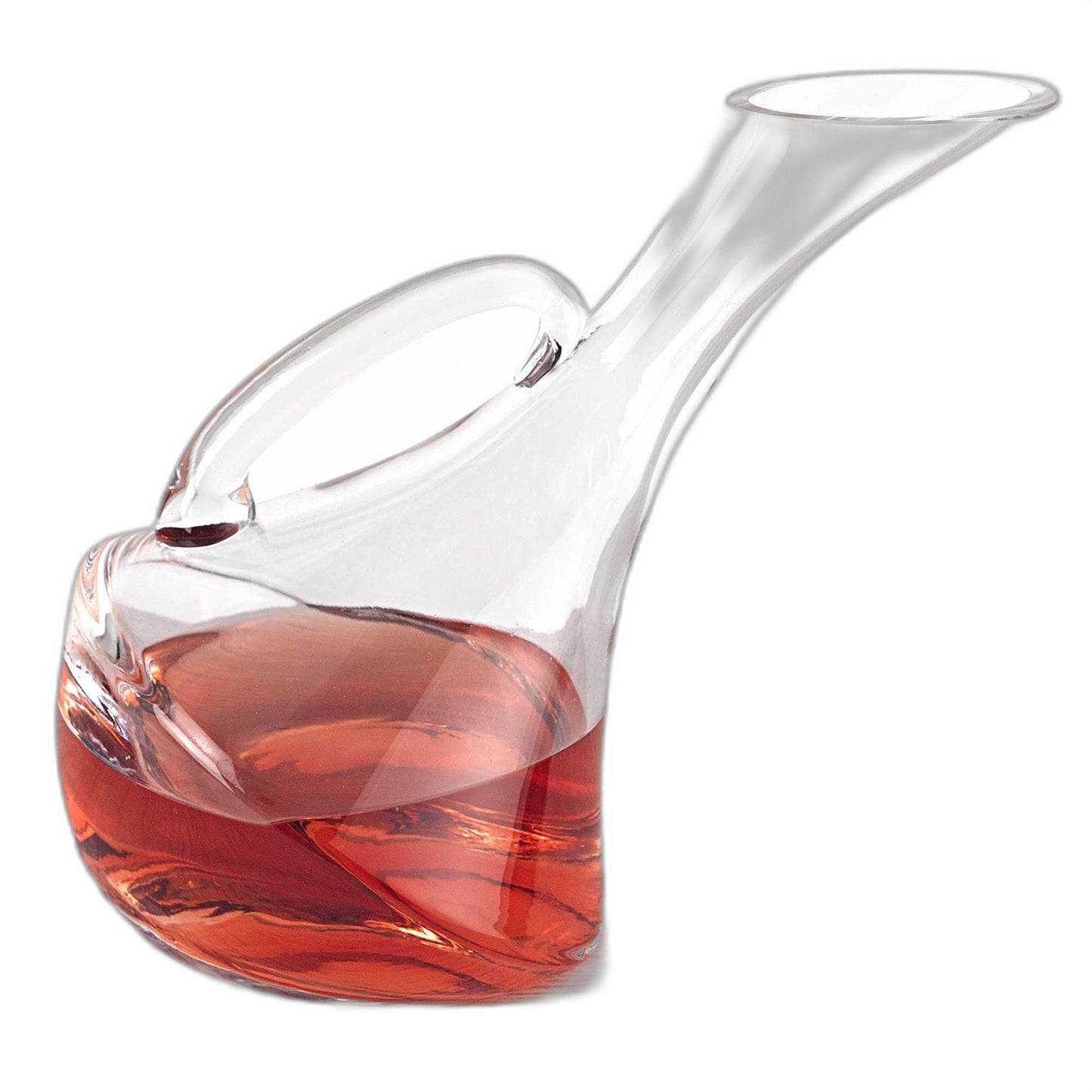 Mouth Blown Glass Wine Carafe 32 Oz - FurniFindUSA