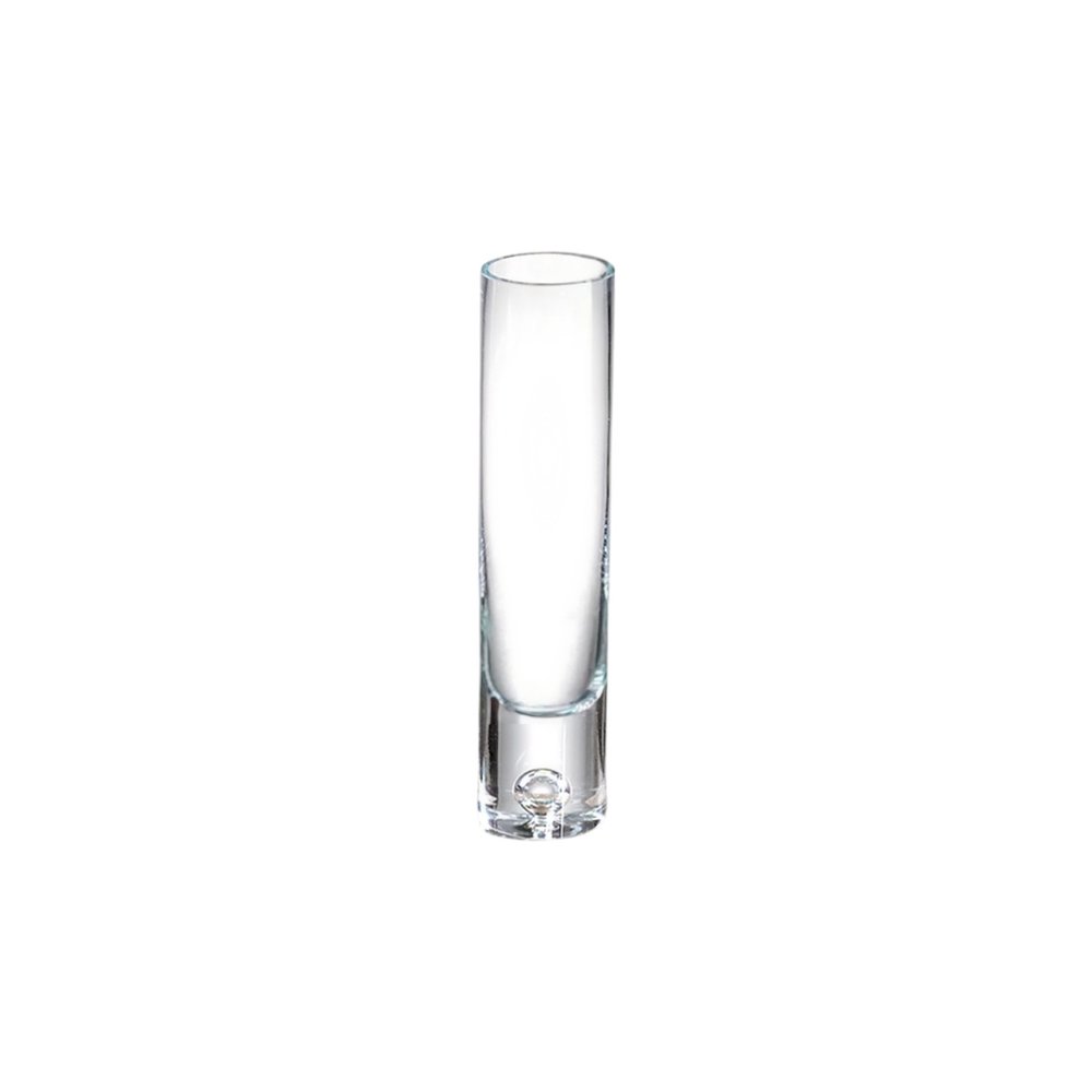 9" Clear Cylindrical Lead Free Crystal Bud Table Vase — view 2
