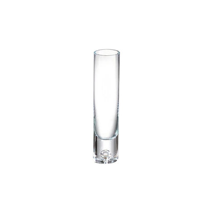9" Clear Cylindrical Lead Free Crystal Bud Table Vase