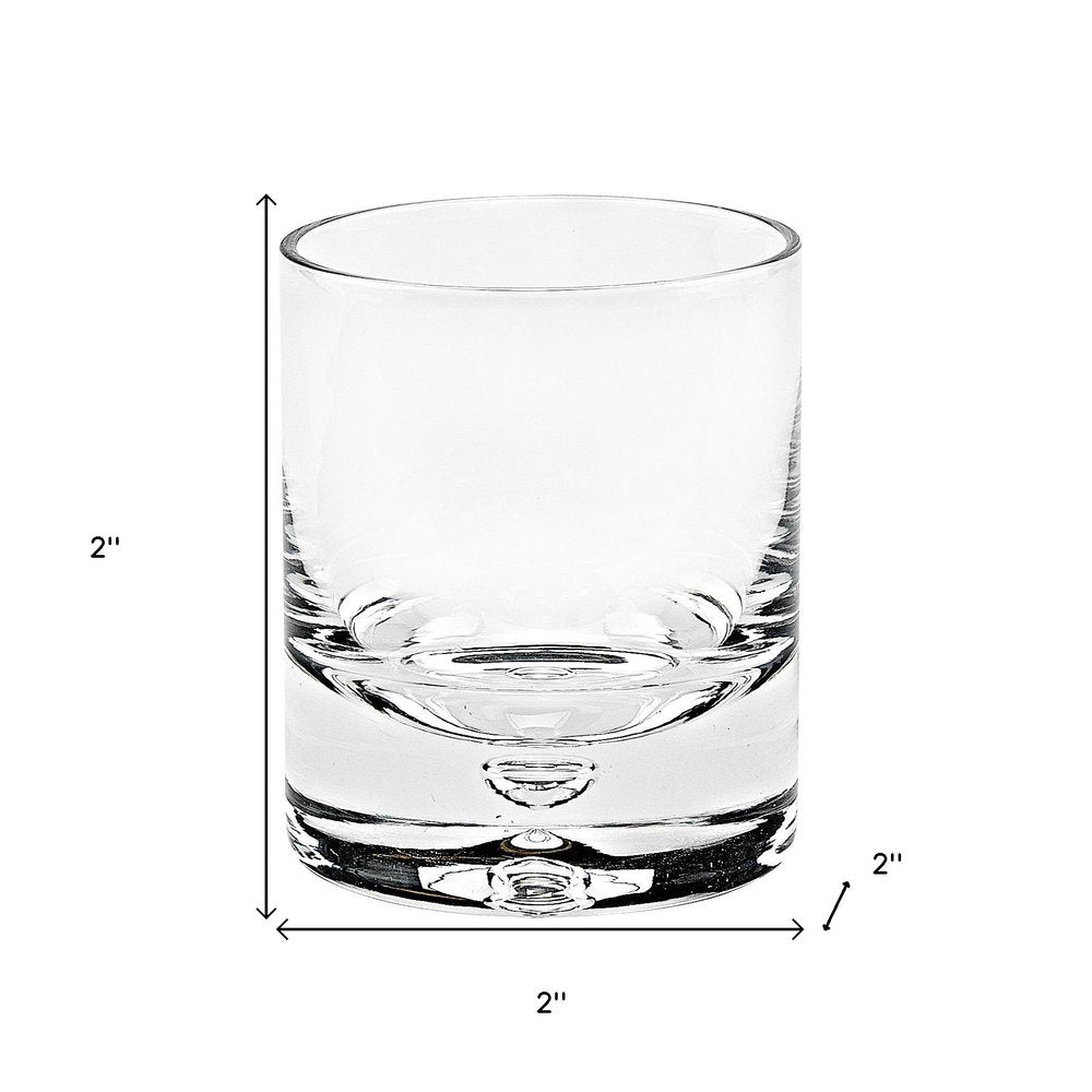 Set of Four Clear Crystal Rocks Old Fashion Glasses HomeRoots