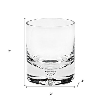Set of Four Clear Crystal Rocks Old Fashion Glasses HomeRoots