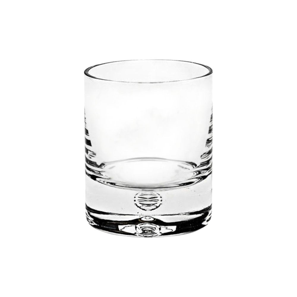 Set of Four Clear Crystal Rocks Old Fashion Glasses HomeRoots