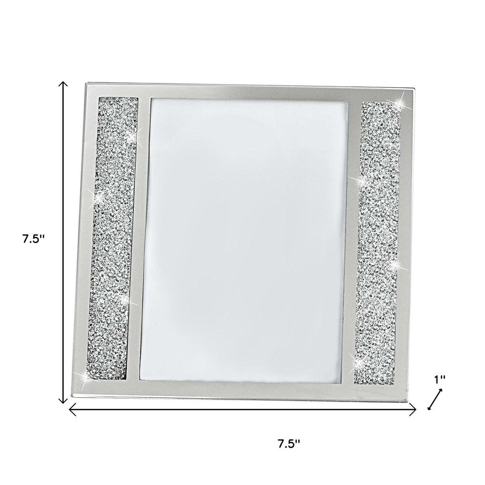 5" x 7" Silver Crystal Tabletop Picture Frame HomeRoots