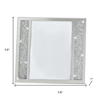 5" x 7" Silver Crystal Tabletop Picture Frame HomeRoots