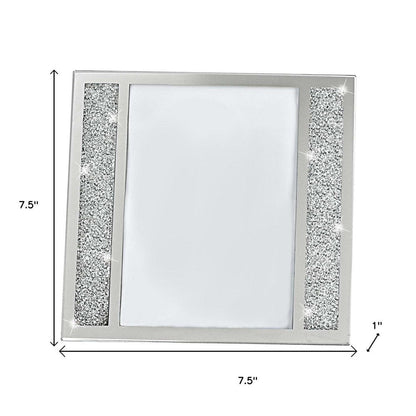 5" x 7" Silver Crystal Tabletop Picture Frame HomeRoots