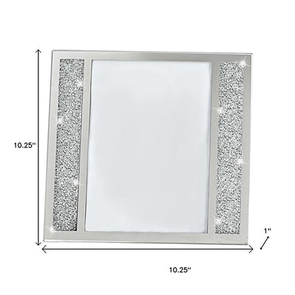 5" x 7" Silver Crystal Tabletop Picture Frame HomeRoots