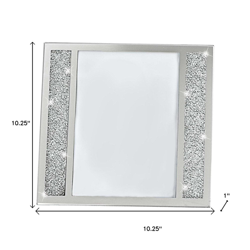 5" x 7" Silver Crystal Tabletop Picture Frame HomeRoots