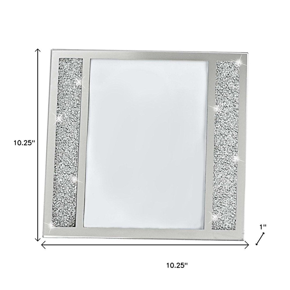 5" x 7" Silver Crystal Tabletop Picture Frame — view 7
