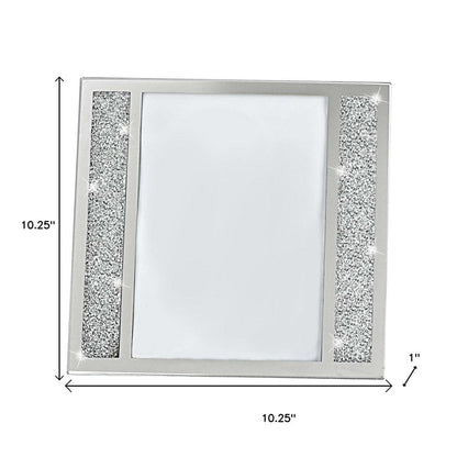 5" x 7" Silver Crystal Tabletop Picture Frame HomeRoots
