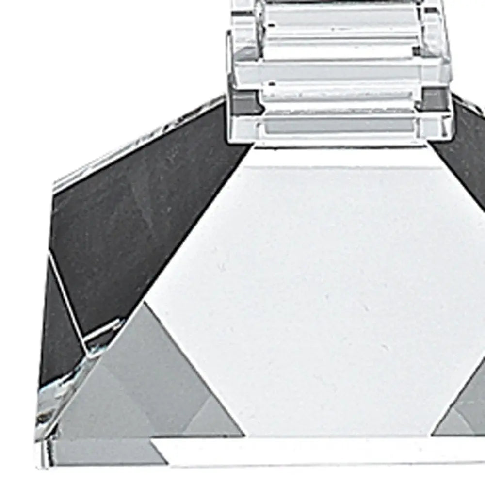 Set of Two Clear Crystal Tabletop Candle Holders HomeRoots