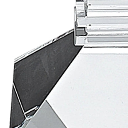 Set of Two Clear Crystal Tabletop Candle Holders HomeRoots