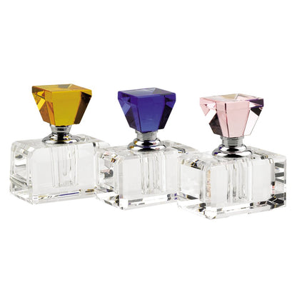 3" Clear Crystal Decorative Bottle Tabletop Sculpture HomeRoots