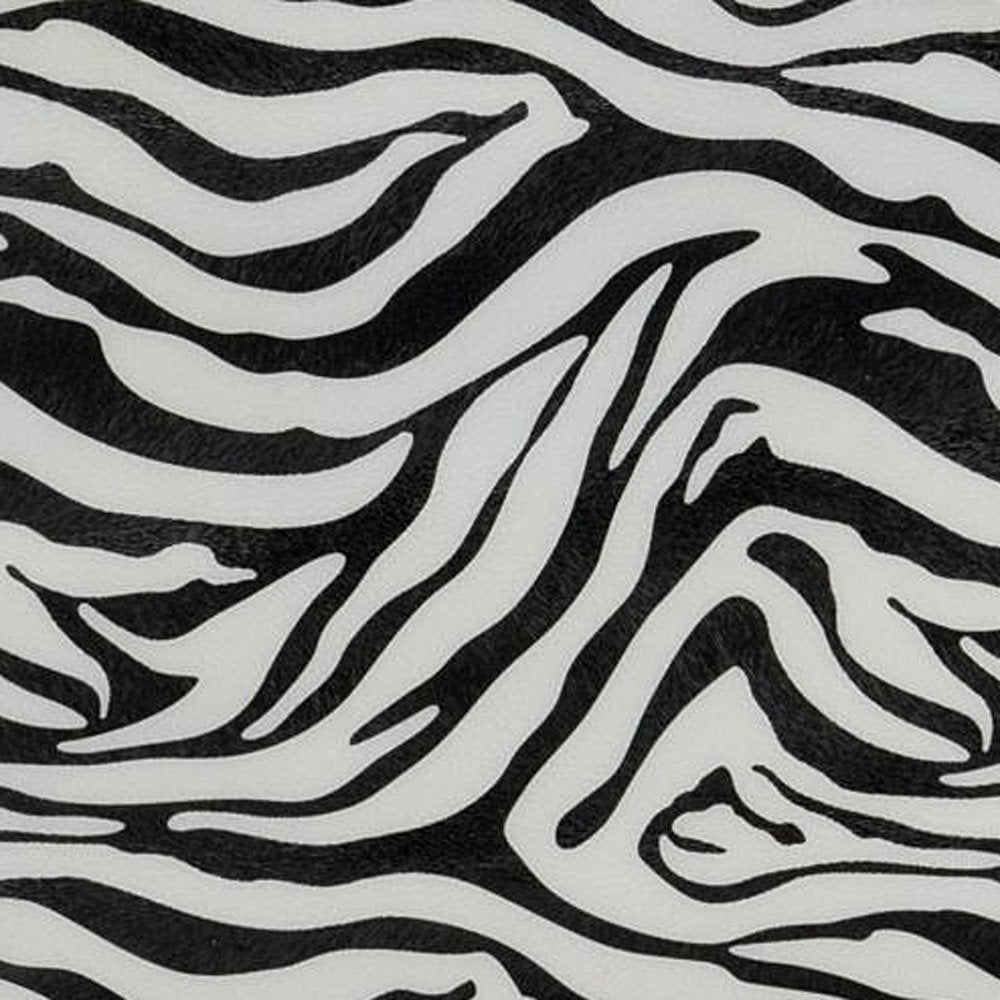 12" Black And White Zebra Iron And Resin Square Hanging Wall Tile — view 5