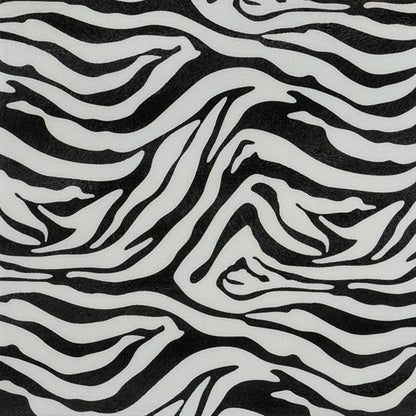 12" Black And White Zebra Iron And Resin Square Hanging Wall Tile