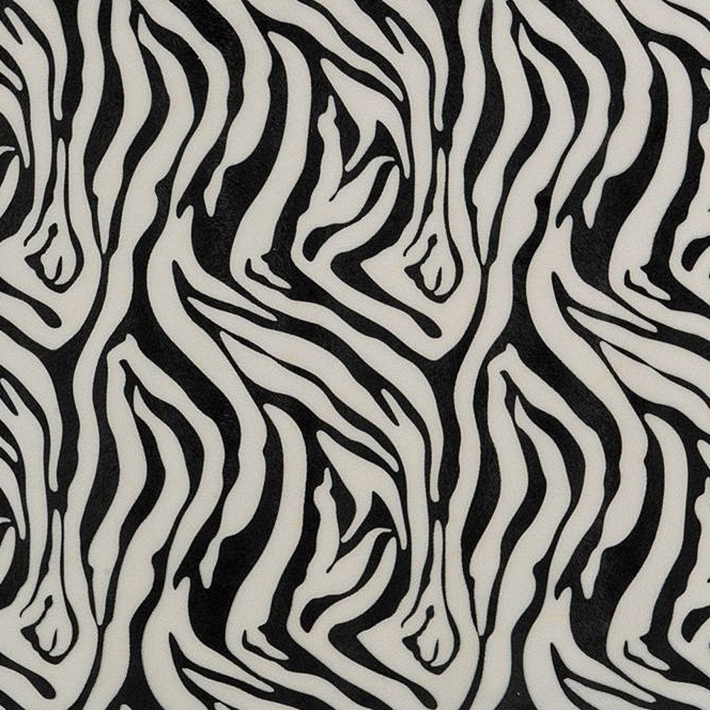 12" Black And White Zebra Iron And Resin Square Hanging Wall Tile — view 12