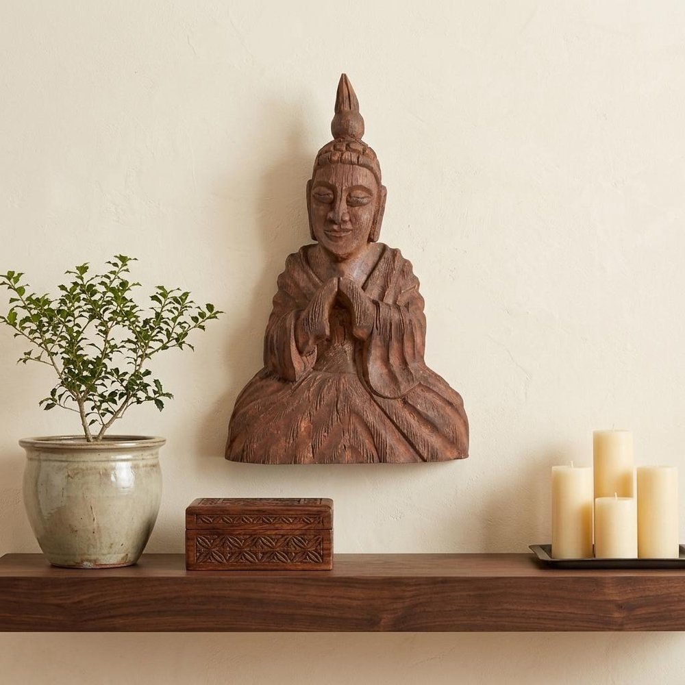 13" X 4" Brown Wood Wall Decor — view 5