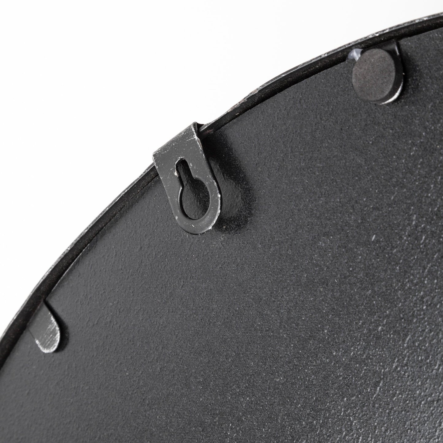 Set of Two Black Round Metal And Mirrored Glass Vanity Trays HomeRoots