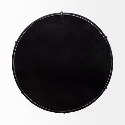 24" Silver Round Metal Indoor Outdoor Tray With Handles HomeRoots