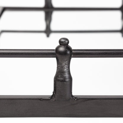Natural Finish Metal With Mirrored Glass Bottom And Railing Handle Tray HomeRoots