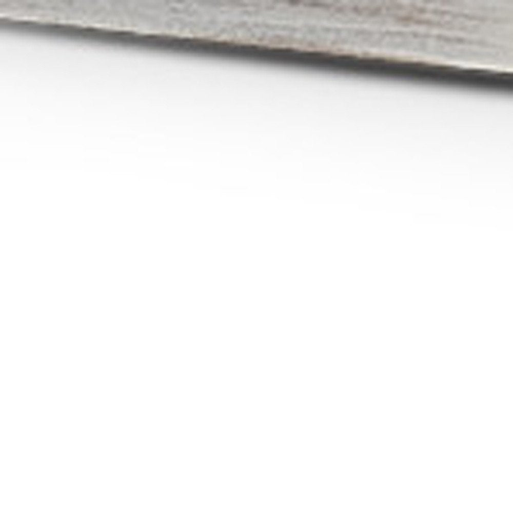 35" White and Natural Wood Indoor Outdoor Tray With Handles HomeRoots