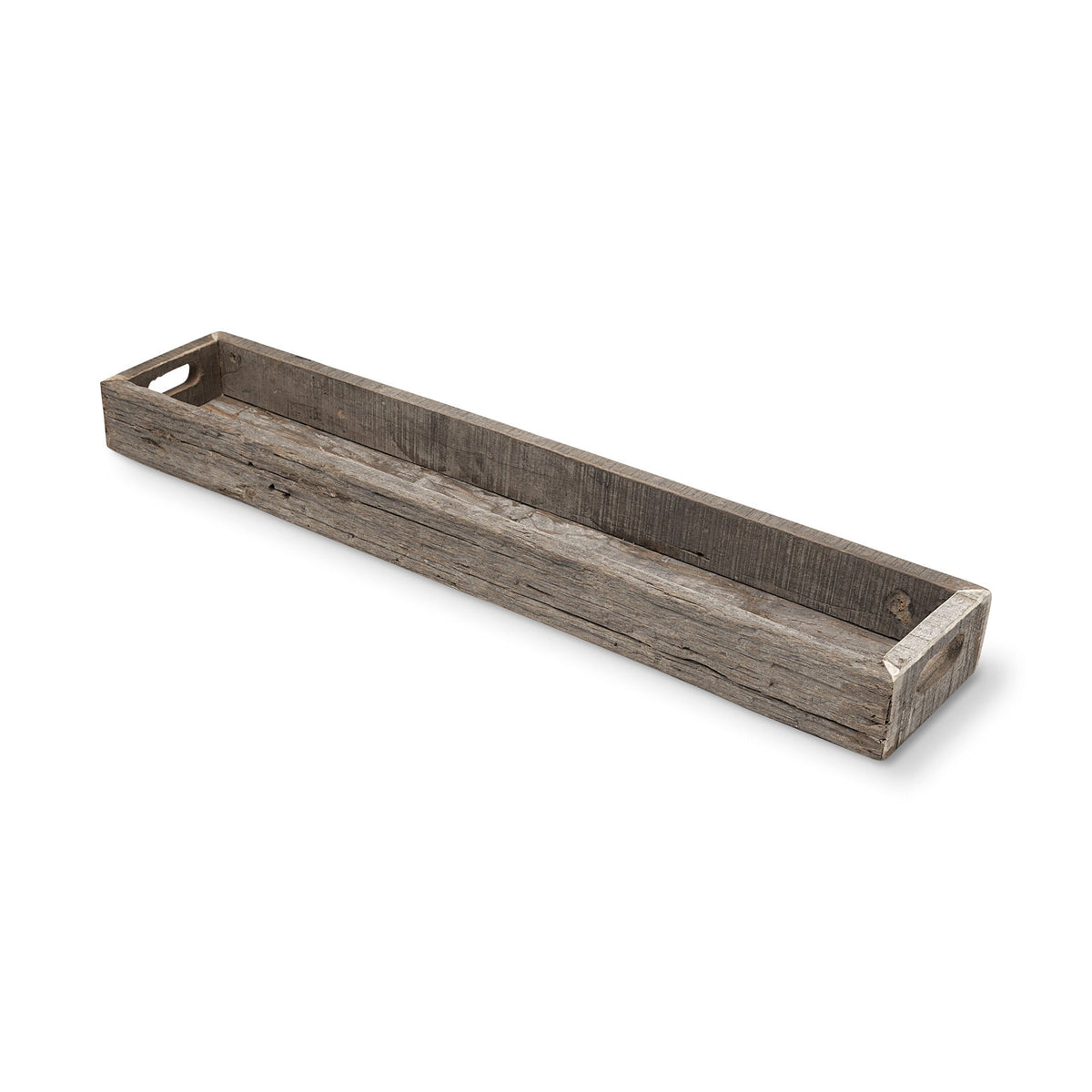 36" Brown Wood Cracker Tray With Handles HomeRoots