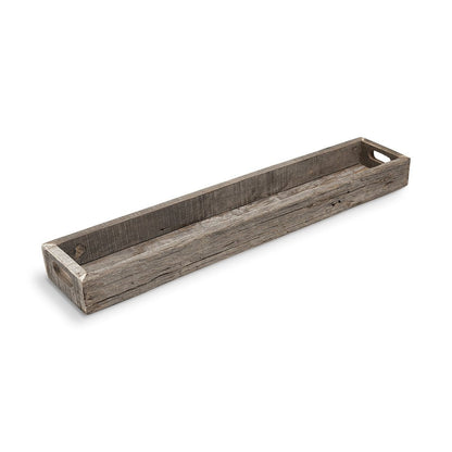 36" Brown Wood Cracker Tray With Handles HomeRoots