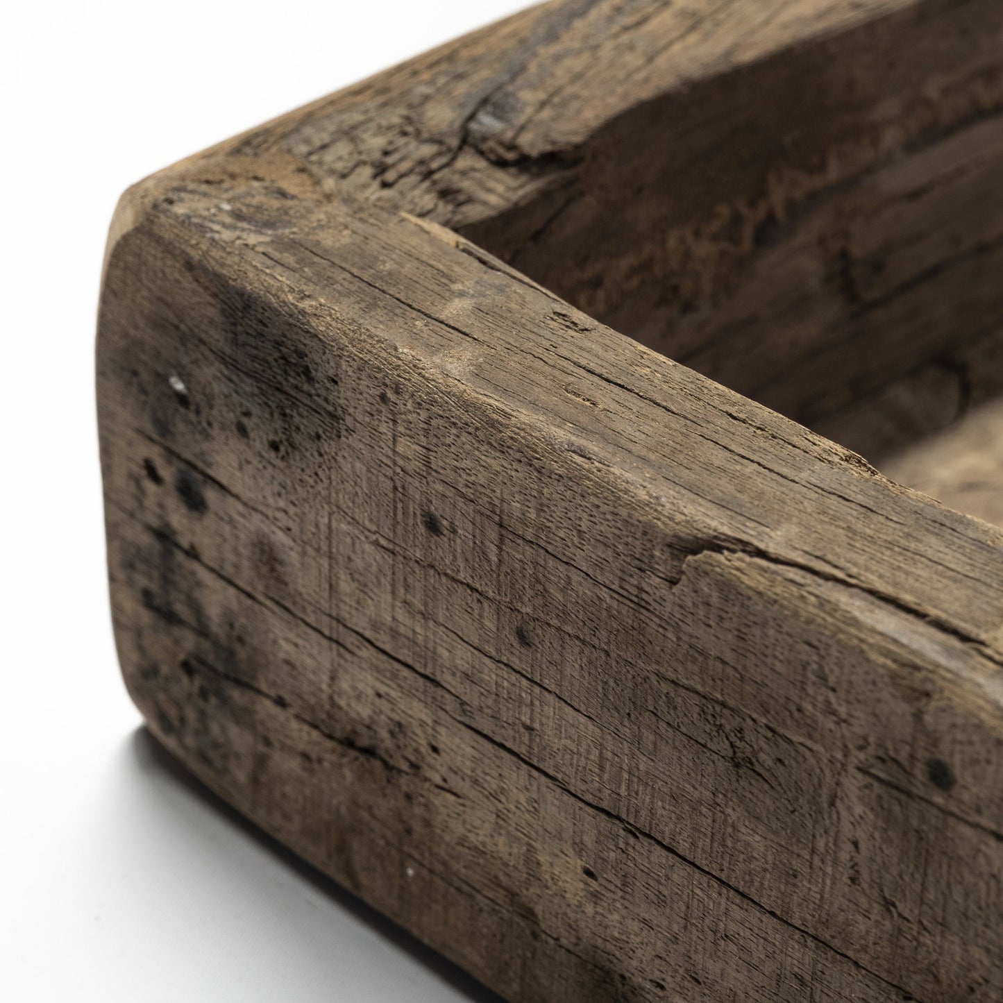 24" Brown Square Reclaimed Wood Tray With Handles HomeRoots