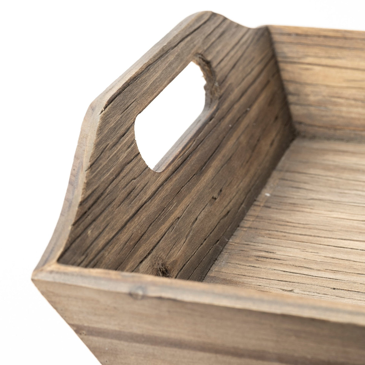 Set Of 2 Natural Brown Wood With Grains And Knots Highlight Trays HomeRoots